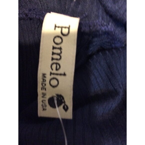 Pomelo Women Sleeveless Top  Small Navy Polyester/Rayon/Spandex - Picture 3 of 4